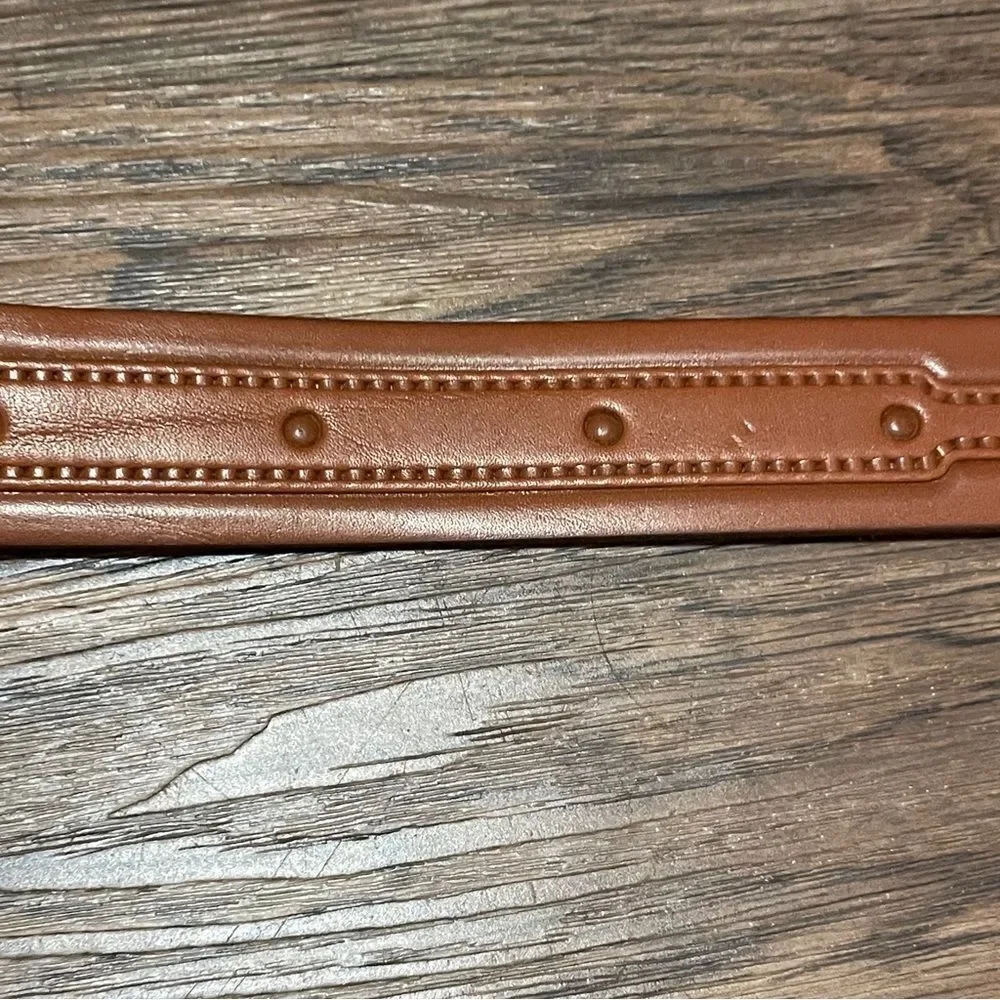Lord Leather Belt Made In Italy Tan with Silver Tone Buckle